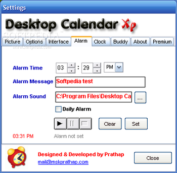 Desktop Calendar XP screenshot 2