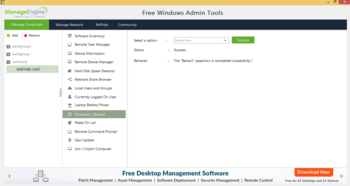 Desktop Central Free Windows Admin Tools screenshot