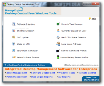 Desktop Central Free Windows Tools screenshot
