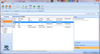 Desktop Contact Organizer screenshot