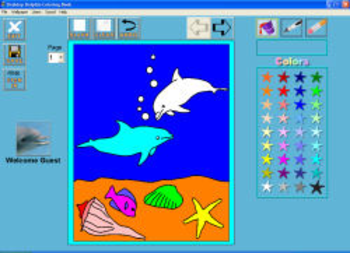 Desktop Dolphin Coloring Book screenshot