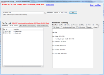 DeskTop Health Records Express Edition screenshot 4