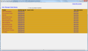 DeskTop Health Records screenshot 2