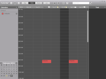 Desktop iCalendar screenshot