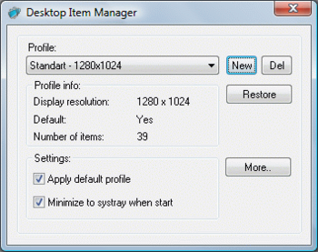 Desktop Item Manager screenshot