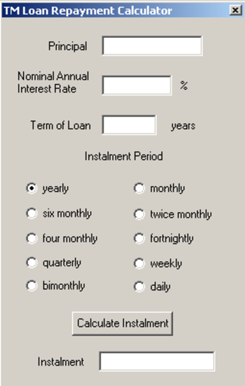 Desktop Loan Repayment Calculator screenshot 2