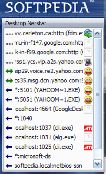 Desktop Netstat screenshot