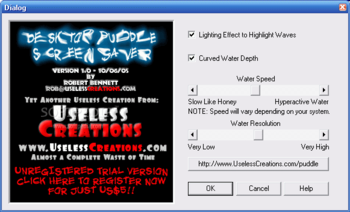 Desktop Puddle Screensaver screenshot 3
