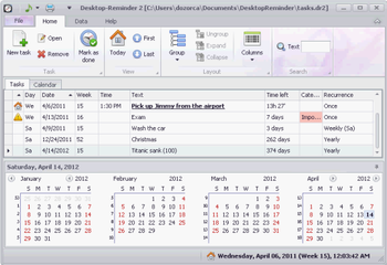 Desktop-Reminder screenshot