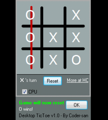 Desktop TicTacToe screenshot