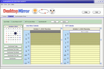 DesktopMirror for Lotus Notes and ACT screenshot