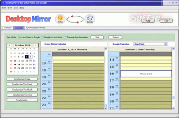 DesktopMirror for Lotus Notes and Google screenshot 2