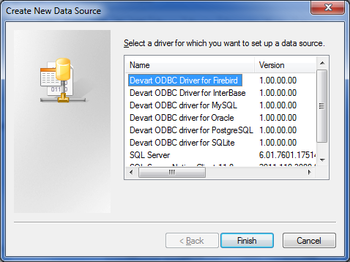 Devart ODBC Driver for Firebird screenshot
