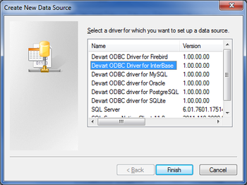 Devart ODBC Driver for InterBase screenshot