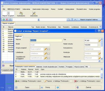 Devices Register screenshot