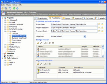 DevProject Manager screenshot 2