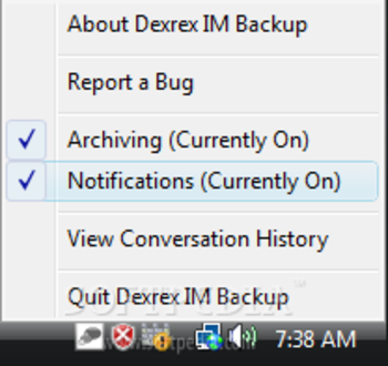 Dexrex IM Backup screenshot