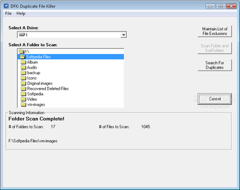 DFK: Duplicate File Killer screenshot