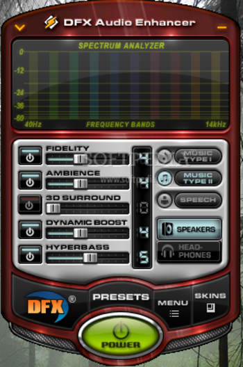 DFX Audio Enhancer for Winamp screenshot