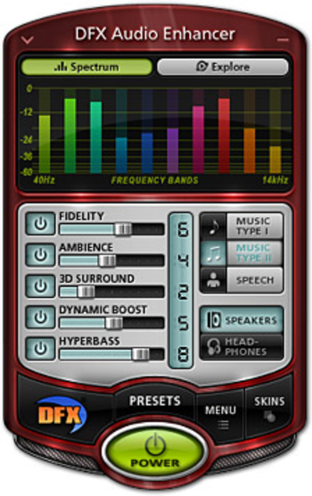 DFX Audio Enhancer screenshot