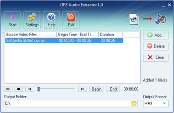 DFZ Audio Extractor screenshot