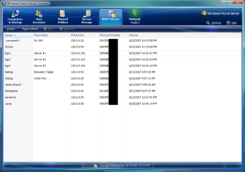 DHCP4WHS screenshot