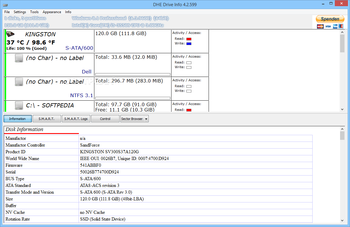 DHE Drive Info screenshot