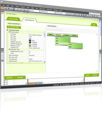 DHTML Menu Add-in for Expression Web screenshot