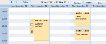 DHTMLX Scheduler for ASP.NET MVC screenshot