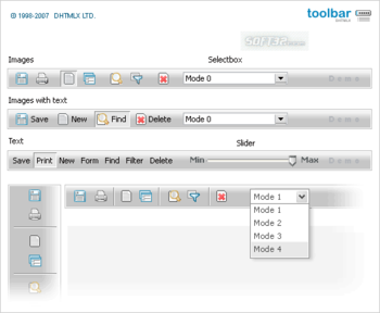 dhtmlxToolbar :: JavaScript Toolbar screenshot 2