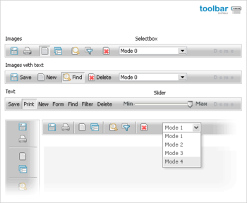 DhtmlxToolbar Standard screenshot