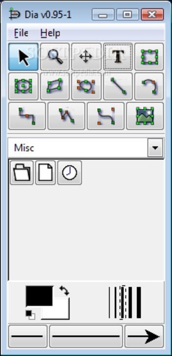 DiaCze - diagram drawing software UML, ERD screenshot