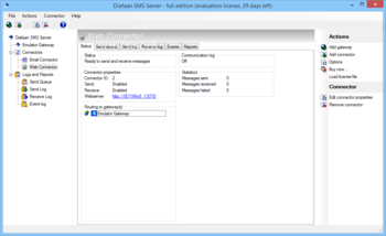 Diafaan SMS Server - full edition (formerly Diafaan Message Server) screenshot