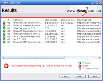 Diagnostics screenshot