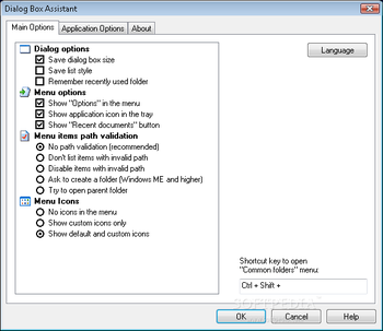 Dialog Box Assistant screenshot