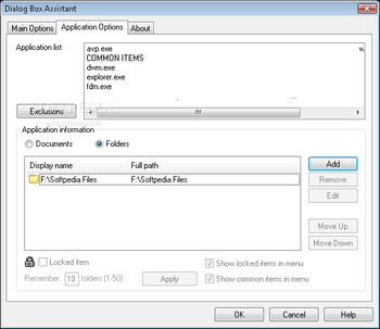 Dialog Box Assistant screenshot 2