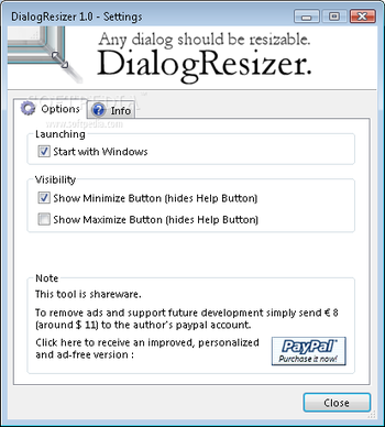 DialogResizer screenshot 2