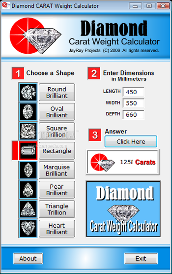 Diamond Carat Weight Calculator screenshot 3