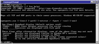 DiamondCS OpenPorts screenshot 2
