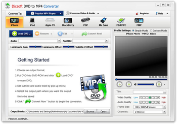 Dicsoft DVD to MP4 Converter screenshot 2