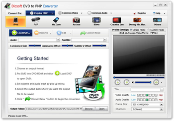 Dicsoft DVD to PMP Converter screenshot 2