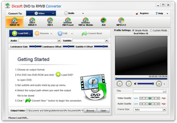 Dicsoft DVD to RMVB Converter screenshot 2