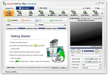 Dicsoft DVD to XBox Converter screenshot