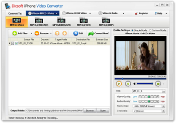 Dicsoft iPhone Video Converter screenshot 2