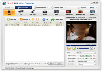 Dicsoft PMP Video Converter screenshot