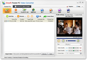 Dicsoft Pocket PC Video Converter screenshot 2