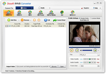 Dicsoft RMVB Converter screenshot