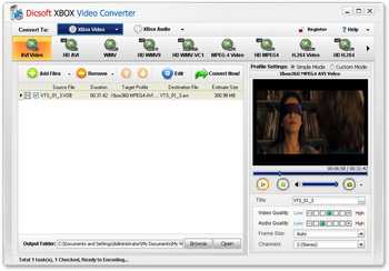 Dicsoft XBox Video Converter screenshot 2