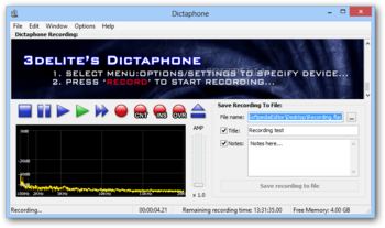 Dictaphone screenshot
