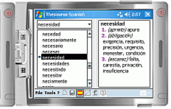 Dictionary Thesaurus Spanish German PPC screenshot